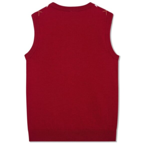 BOBOYOYO Argyle Sweater Vest 100% Cotton V-Neck Vest Kids - Picture 4 of 5